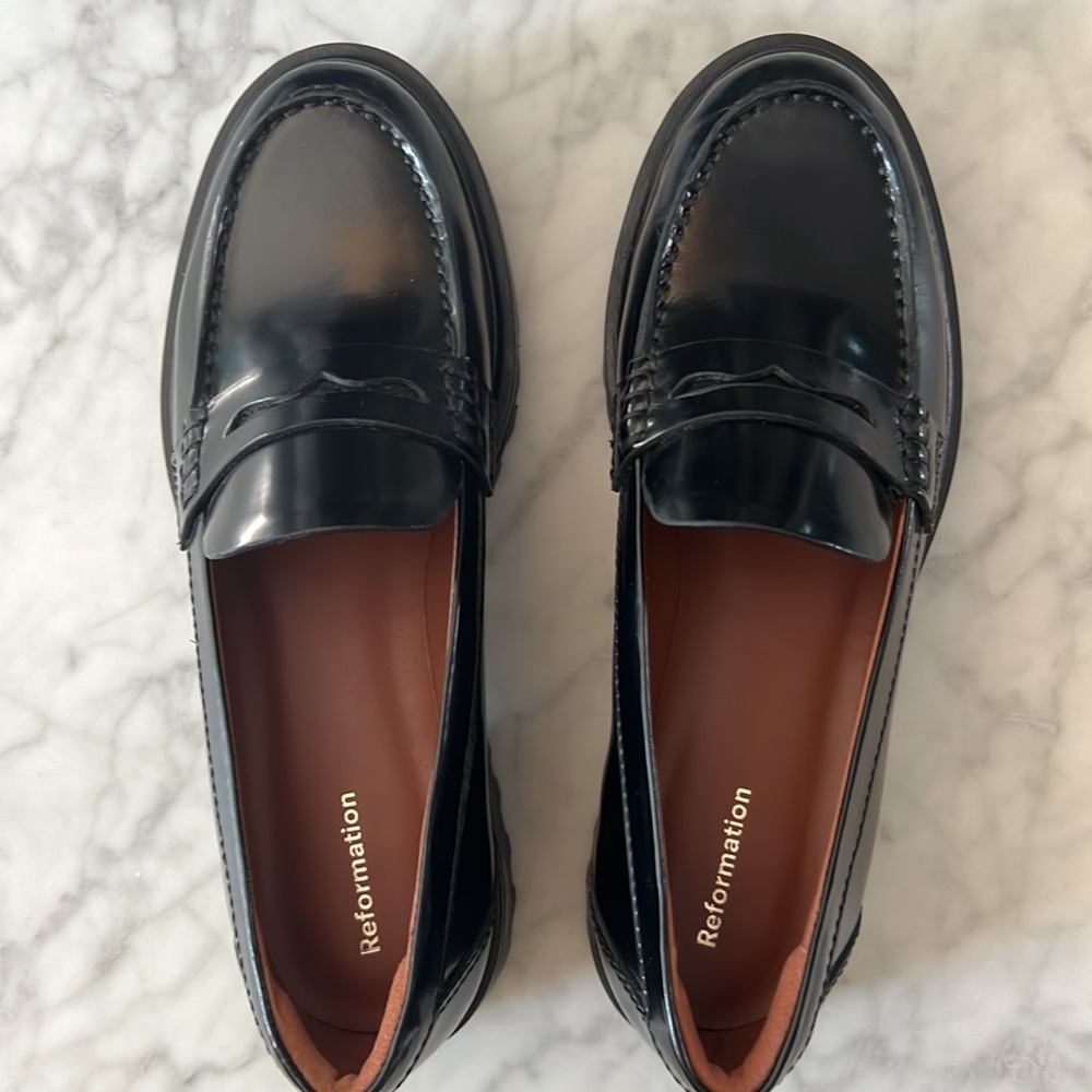 REFORMATION Agathea Chunky Loafers size 7